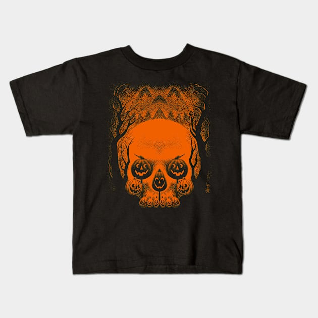 Greetings from Skull Hollow Kids T-Shirt by Chad Savage